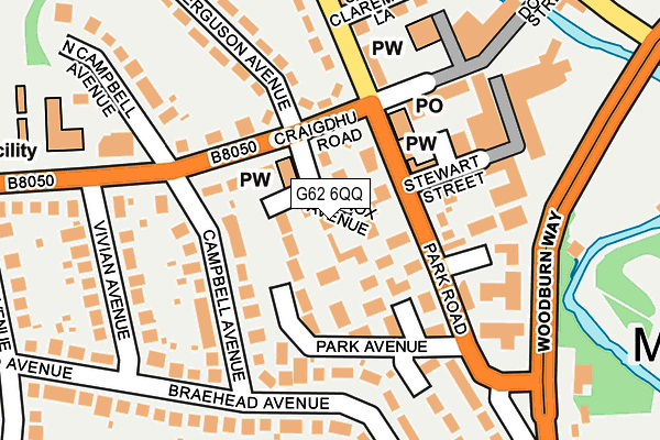 G62 6QQ map - OS OpenMap – Local (Ordnance Survey)
