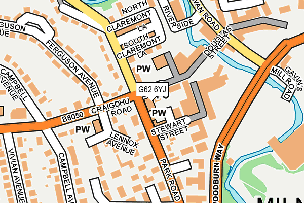 G62 6YJ map - OS OpenMap – Local (Ordnance Survey)