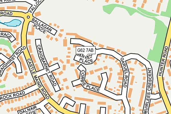 G62 7AB map - OS OpenMap – Local (Ordnance Survey)