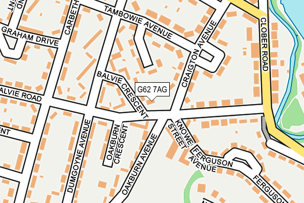 G62 7AG map - OS OpenMap – Local (Ordnance Survey)