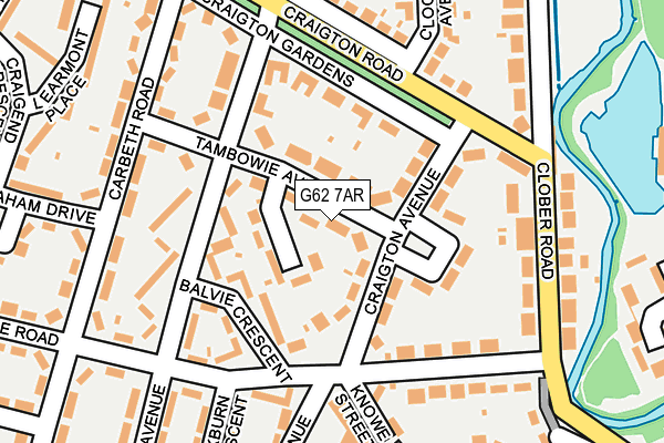 G62 7AR map - OS OpenMap – Local (Ordnance Survey)