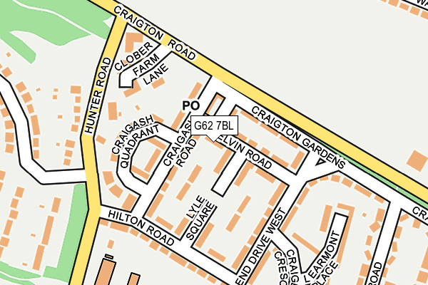 G62 7BL map - OS OpenMap – Local (Ordnance Survey)