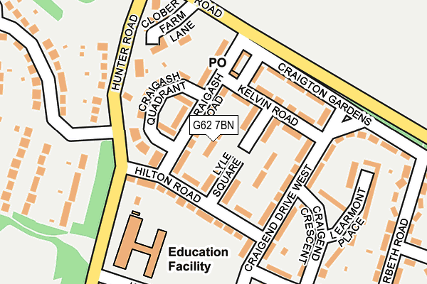 G62 7BN map - OS OpenMap – Local (Ordnance Survey)