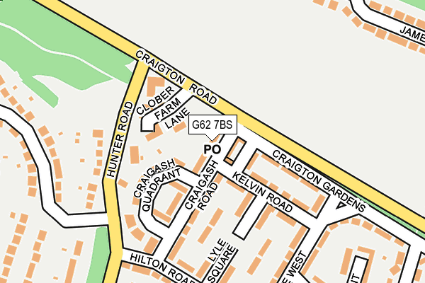 G62 7BS map - OS OpenMap – Local (Ordnance Survey)