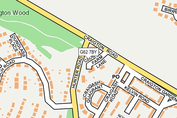 G62 7BY map - OS OpenMap – Local (Ordnance Survey)