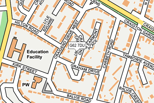 G62 7DU map - OS OpenMap – Local (Ordnance Survey)