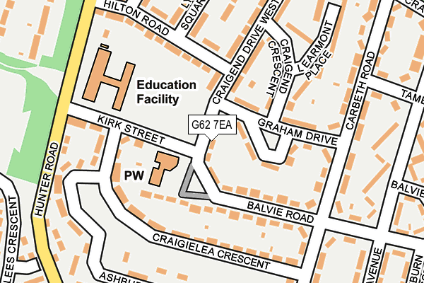 G62 7EA map - OS OpenMap – Local (Ordnance Survey)