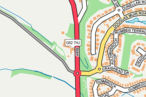 G62 7HJ map - OS OpenMap – Local (Ordnance Survey)