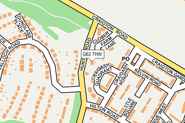 G62 7HW map - OS OpenMap – Local (Ordnance Survey)