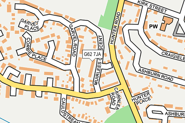 G62 7JA map - OS OpenMap – Local (Ordnance Survey)