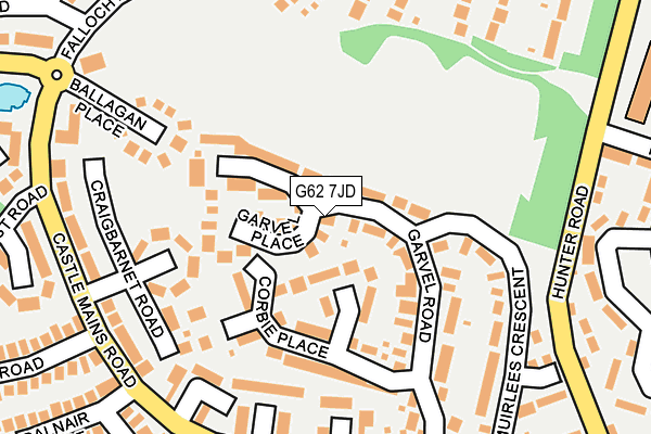 G62 7JD map - OS OpenMap – Local (Ordnance Survey)