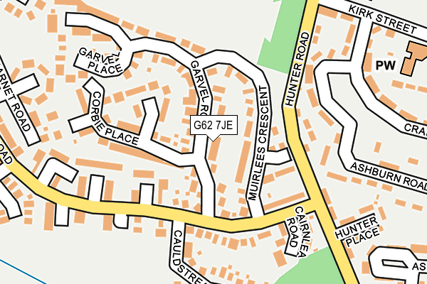 G62 7JE map - OS OpenMap – Local (Ordnance Survey)