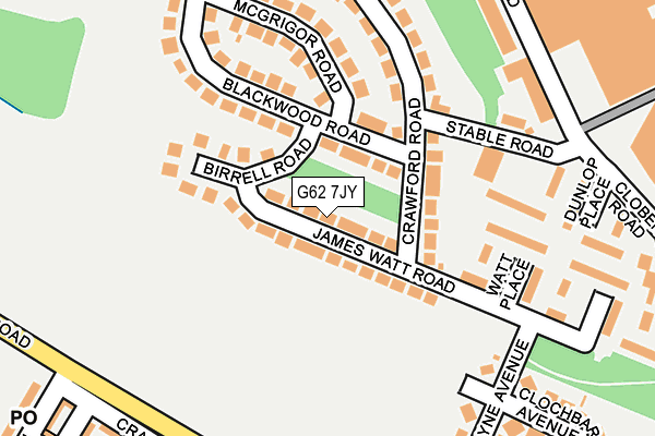 G62 7JY map - OS OpenMap – Local (Ordnance Survey)