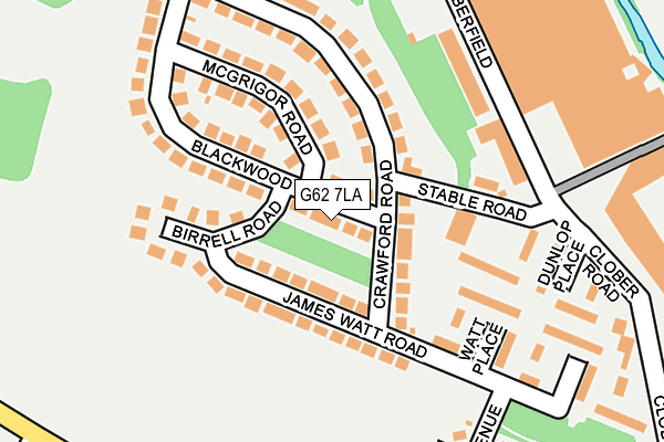 G62 7LA map - OS OpenMap – Local (Ordnance Survey)