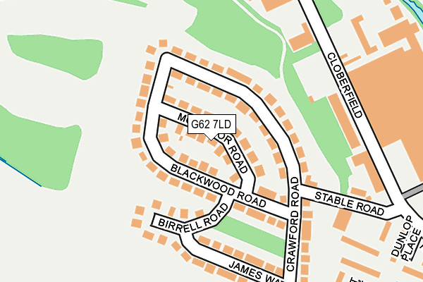 G62 7LD map - OS OpenMap – Local (Ordnance Survey)