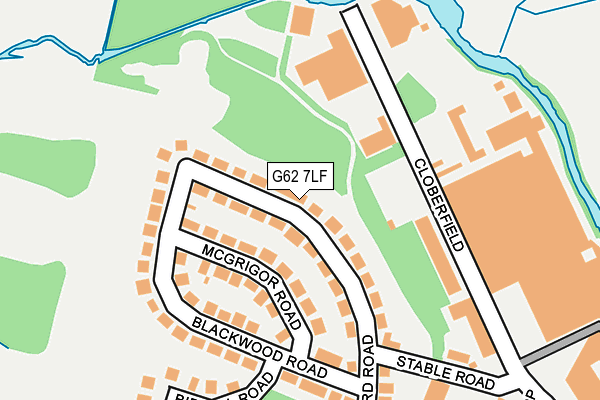 G62 7LF map - OS OpenMap – Local (Ordnance Survey)