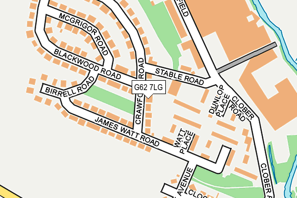 G62 7LG map - OS OpenMap – Local (Ordnance Survey)