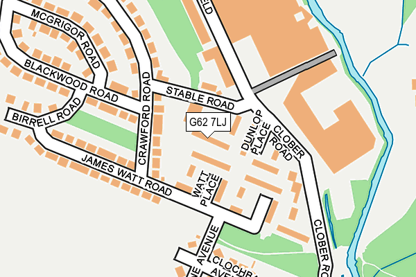 G62 7LJ map - OS OpenMap – Local (Ordnance Survey)