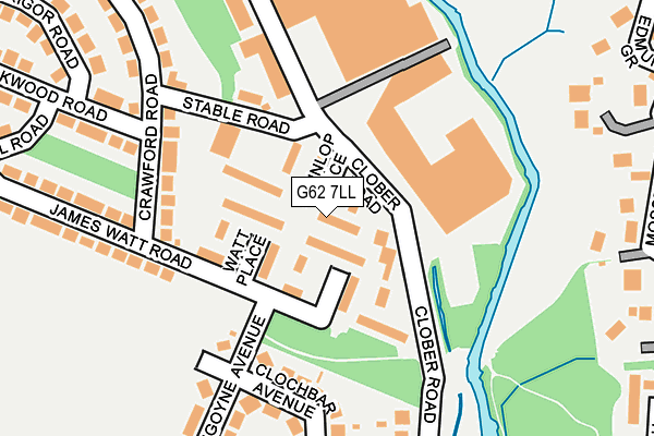 G62 7LL map - OS OpenMap – Local (Ordnance Survey)