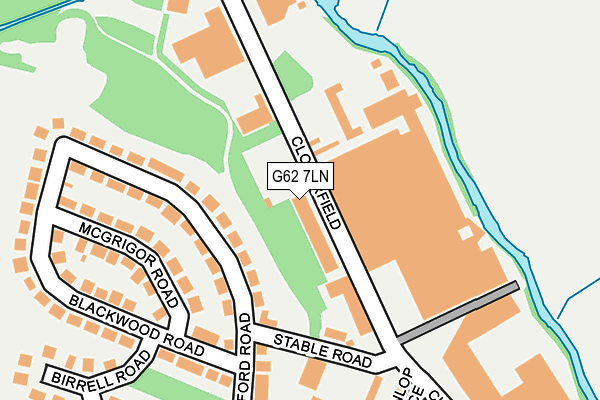 G62 7LN map - OS OpenMap – Local (Ordnance Survey)