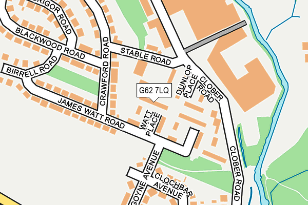 G62 7LQ map - OS OpenMap – Local (Ordnance Survey)