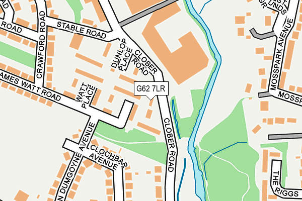 G62 7LR map - OS OpenMap – Local (Ordnance Survey)