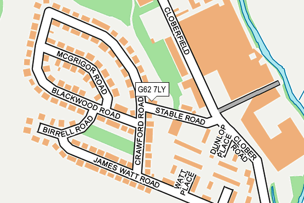 G62 7LY map - OS OpenMap – Local (Ordnance Survey)