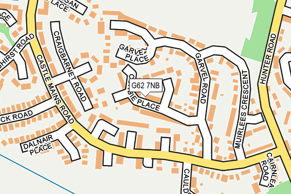 G62 7NB map - OS OpenMap – Local (Ordnance Survey)