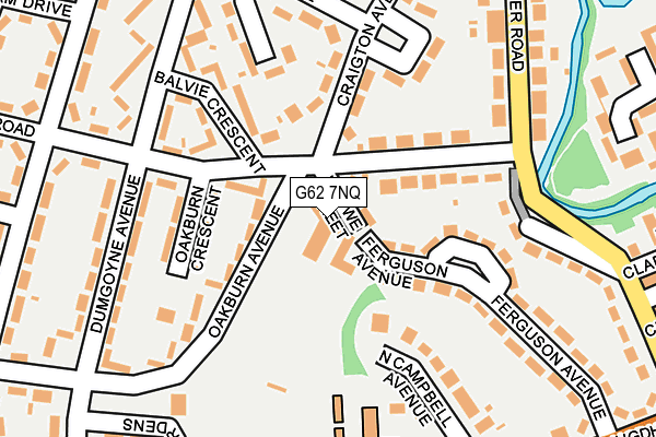 G62 7NQ map - OS OpenMap – Local (Ordnance Survey)
