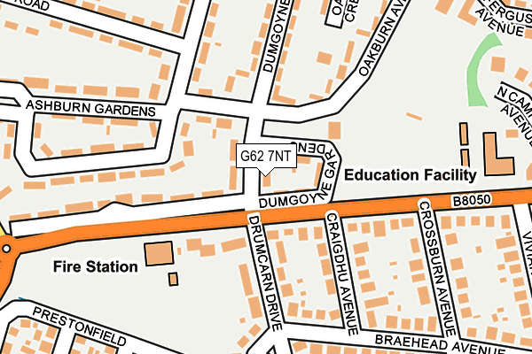 G62 7NT map - OS OpenMap – Local (Ordnance Survey)