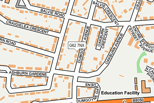G62 7NX map - OS OpenMap – Local (Ordnance Survey)