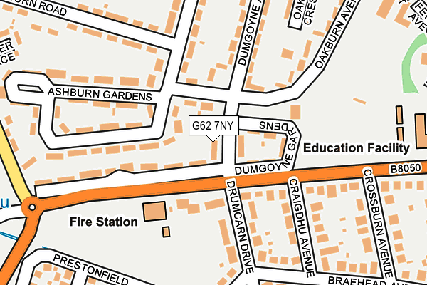G62 7NY map - OS OpenMap – Local (Ordnance Survey)