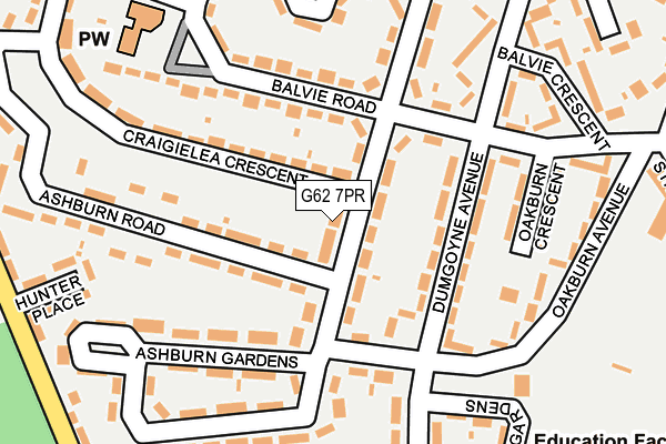 G62 7PR map - OS OpenMap – Local (Ordnance Survey)