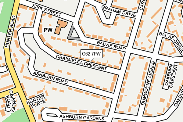 G62 7PW map - OS OpenMap – Local (Ordnance Survey)