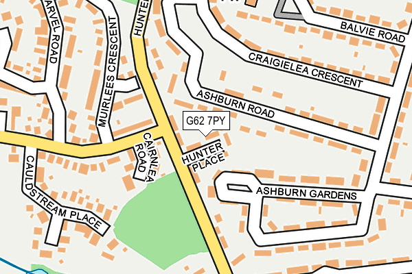 G62 7PY map - OS OpenMap – Local (Ordnance Survey)