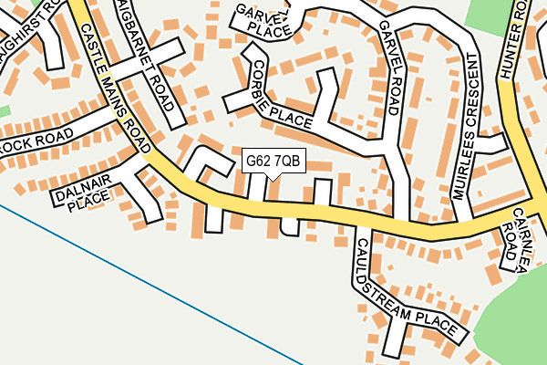 G62 7QB map - OS OpenMap – Local (Ordnance Survey)