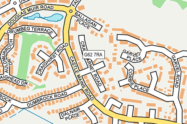 G62 7RA map - OS OpenMap – Local (Ordnance Survey)