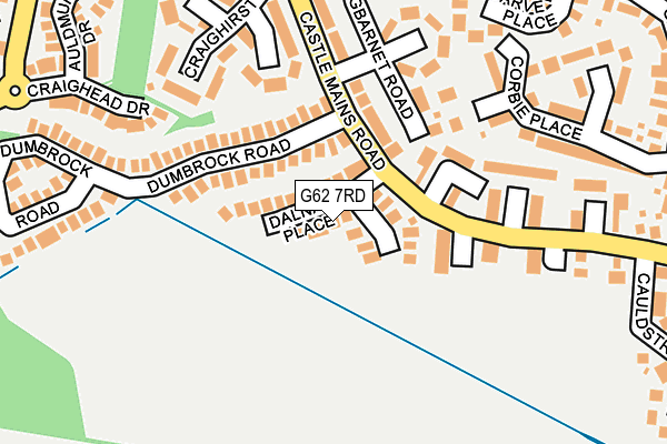 G62 7RD map - OS OpenMap – Local (Ordnance Survey)