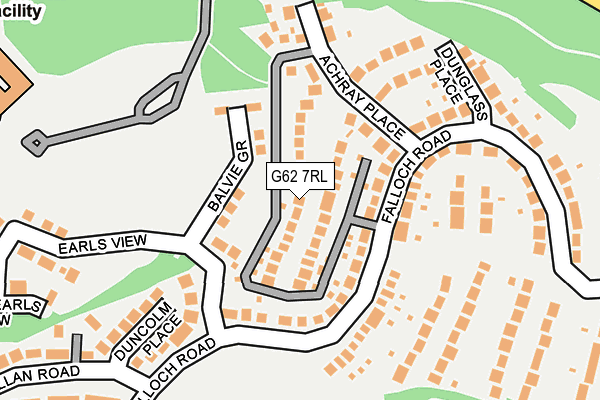 G62 7RL map - OS OpenMap – Local (Ordnance Survey)