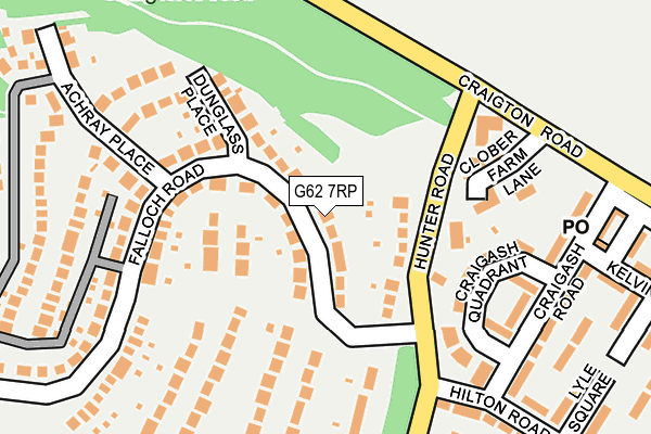 G62 7RP map - OS OpenMap – Local (Ordnance Survey)