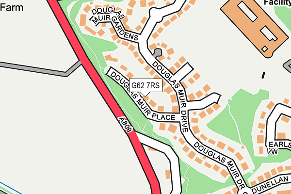 G62 7RS map - OS OpenMap – Local (Ordnance Survey)