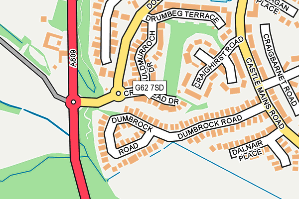 G62 7SD map - OS OpenMap – Local (Ordnance Survey)