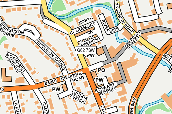 G62 7SW map - OS OpenMap – Local (Ordnance Survey)