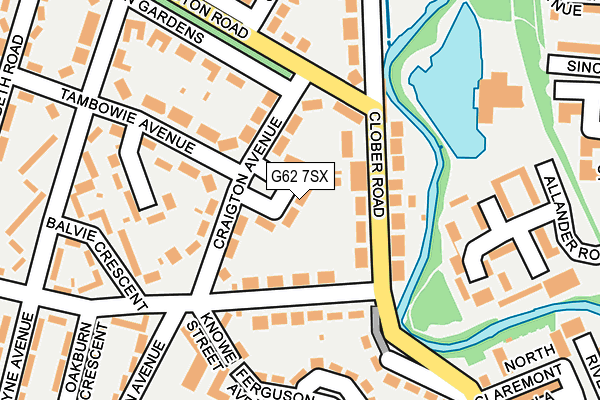 G62 7SX map - OS OpenMap – Local (Ordnance Survey)