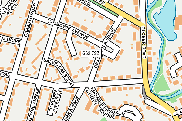 G62 7SZ map - OS OpenMap – Local (Ordnance Survey)