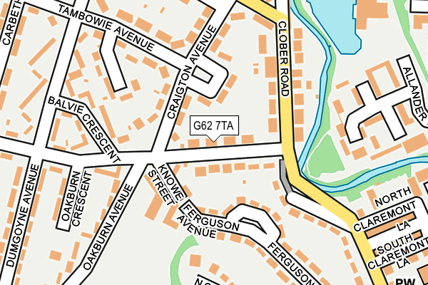 G62 7TA map - OS OpenMap – Local (Ordnance Survey)