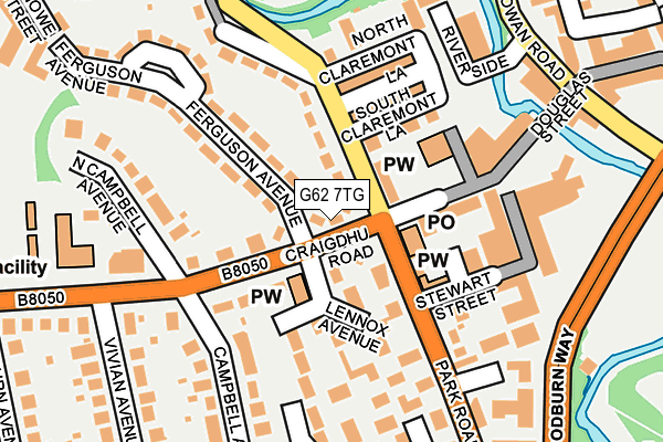 G62 7TG map - OS OpenMap – Local (Ordnance Survey)