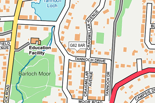 G62 8AR map - OS OpenMap – Local (Ordnance Survey)