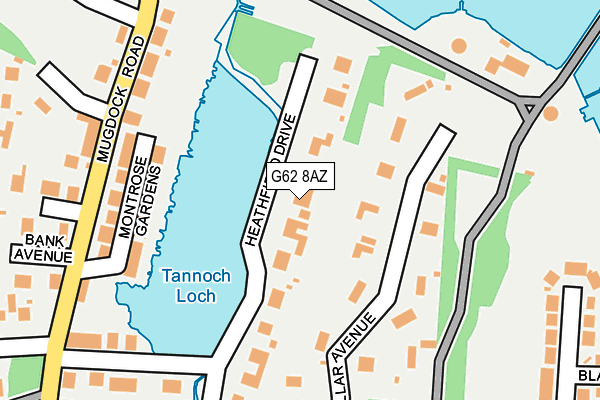 G62 8AZ map - OS OpenMap – Local (Ordnance Survey)