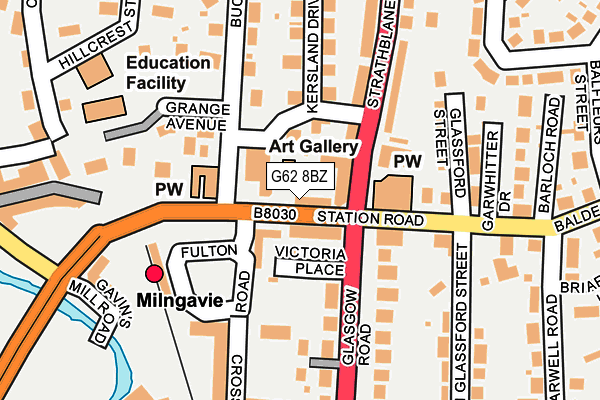 G62 8BZ map - OS OpenMap – Local (Ordnance Survey)